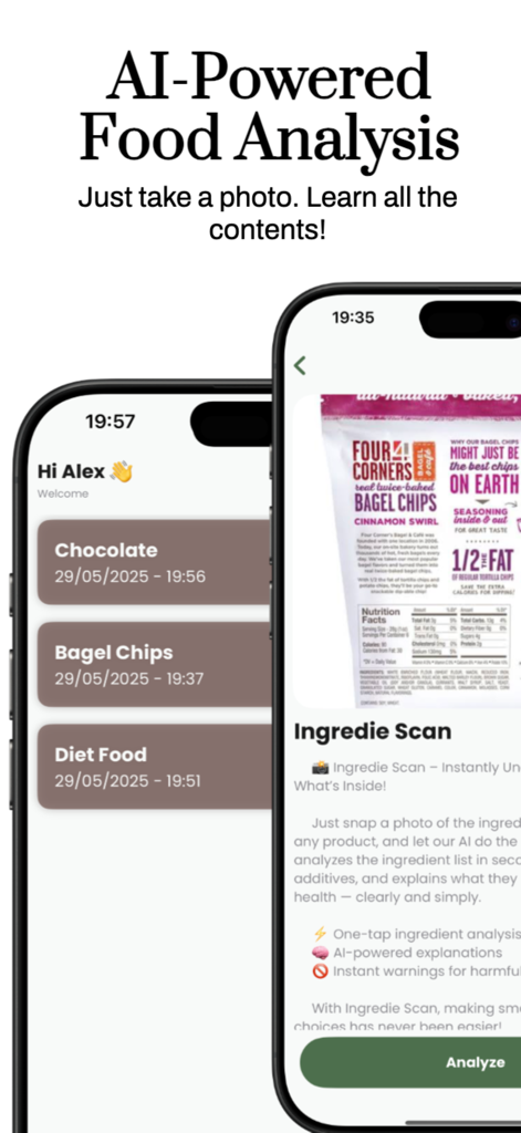 Ingredie Scan | AI Food Label Scanner & Healthy Ingredient Guide