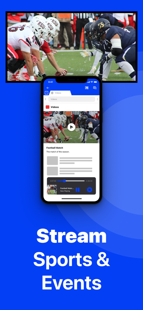 iPhone spiegelt ein Fußballspiel kabellos auf einen Panasonic Smart TV