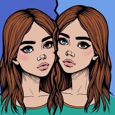 realistic girl split