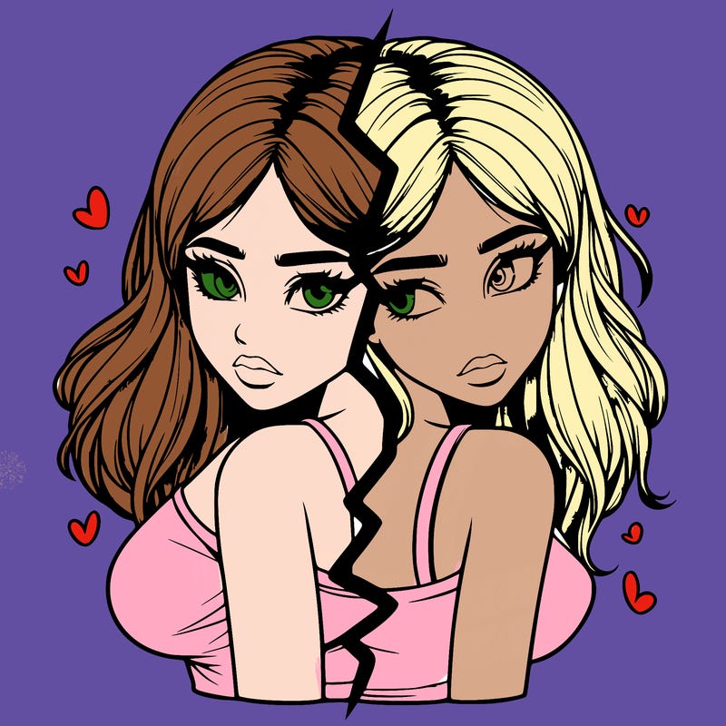 realistic girl split