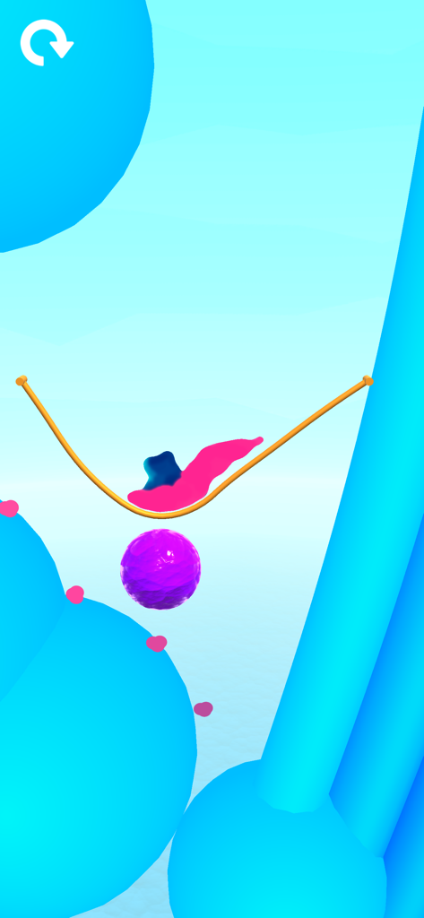 Pouring Master 3D - Colorful liquid blobs and spheres in a physics based puzzle level of Pouring Master 3D