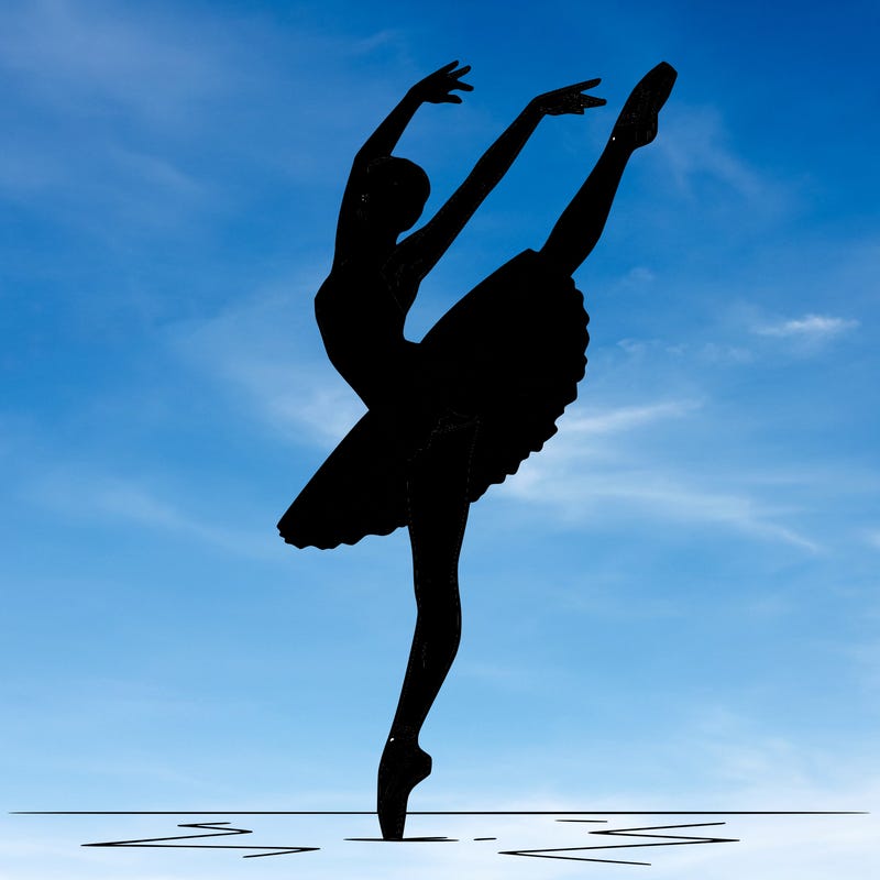a ballerina in motion.