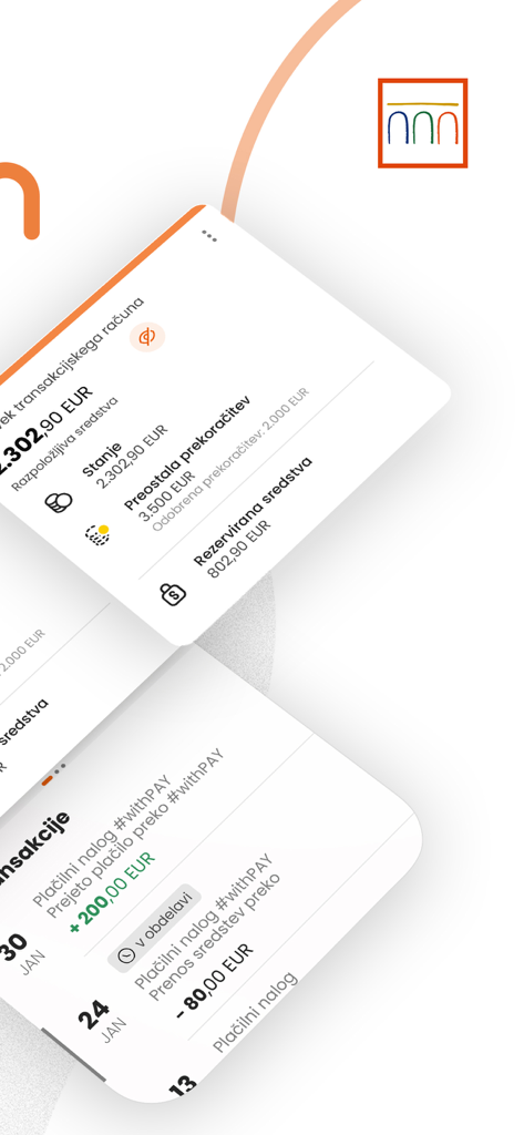 INTESA SANPAOLO BANK MOBILE - Interfaccia dell'app mobile che mostra il saldo del conto e la cronologia delle transazioni per Intesa Sanpaolo Bank