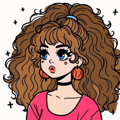 aesthetic girl with big hair