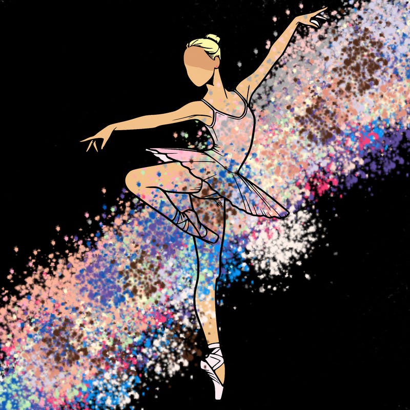 realistic person doing ballet