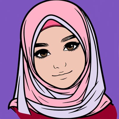 realistic girl with hijap