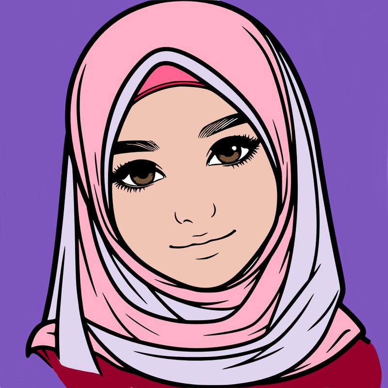 realistic girl with hijap