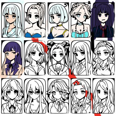 girls that look diffrent anime