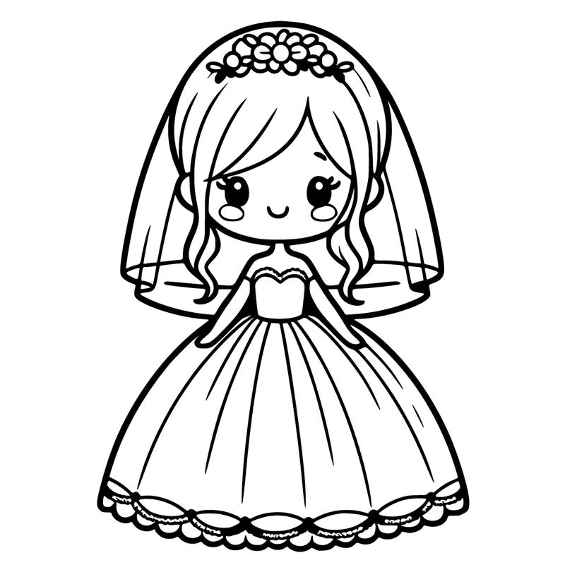 girl with wedding dress