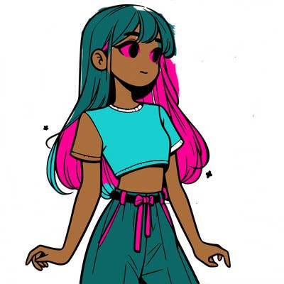 girl in a cute crop top