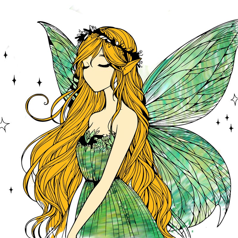 ethereal realistic fairy girl