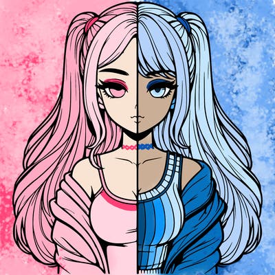 realistic girl split