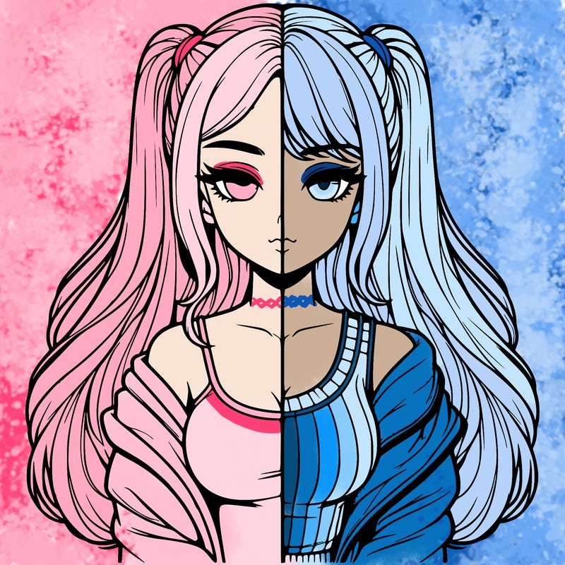 realistic girl split