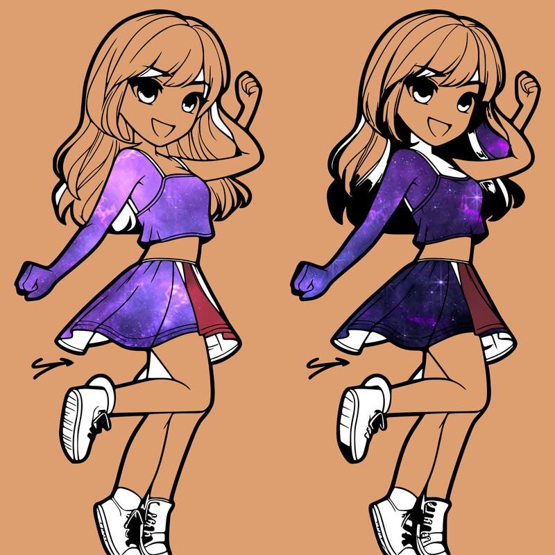 realistic girl dancing