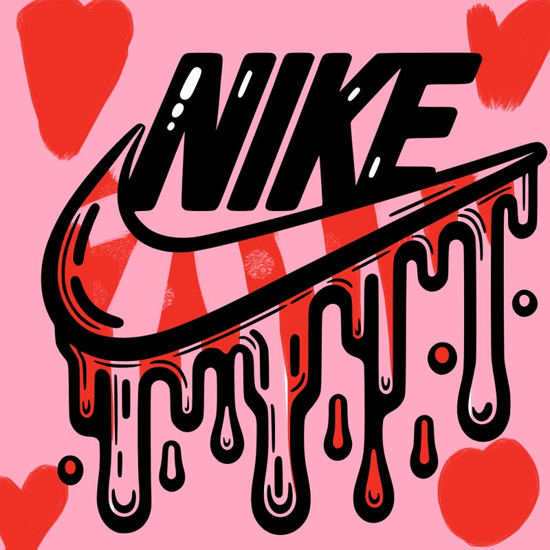 dripping nike logo