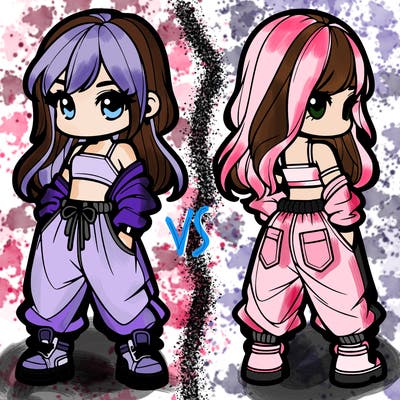 girl in crop top and baggy pants