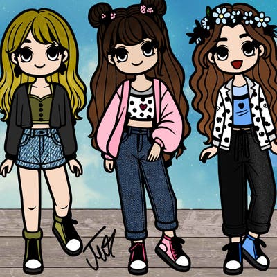 3 girls