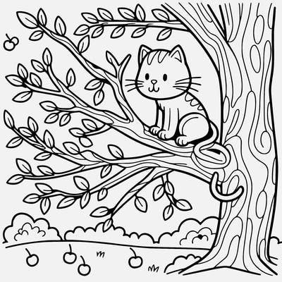 a cat in a tree