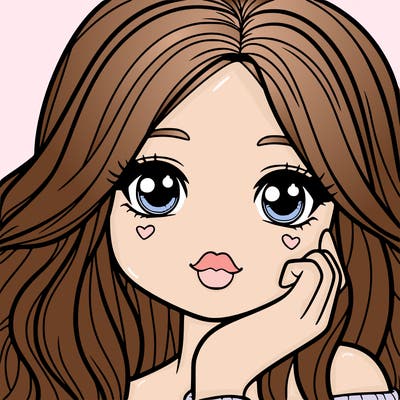 a cute teenage girl with lips