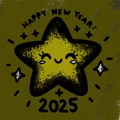 happy new year 2025 star wish