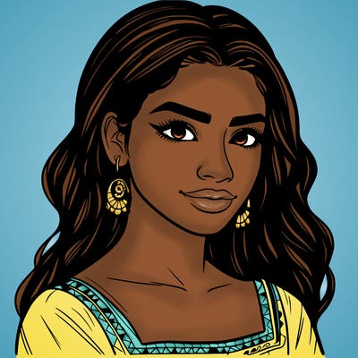 realistic detailed latina woman