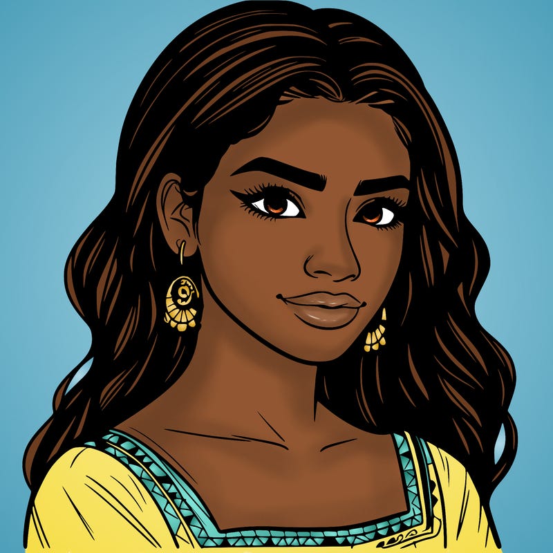 realistic detailed latina woman