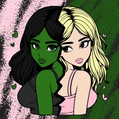 realistic girl split