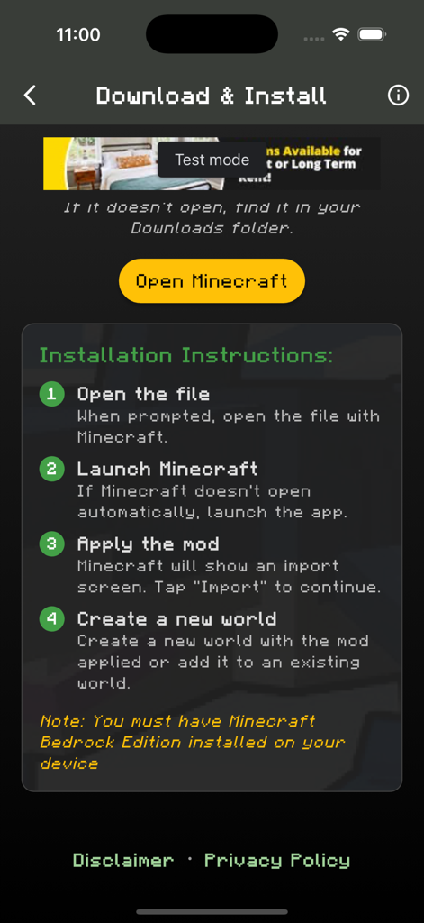 Instruções de instalação passo a passo para o mod Italian Brainrot Minecraft