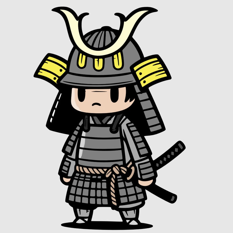 samurai in simple japanese armor