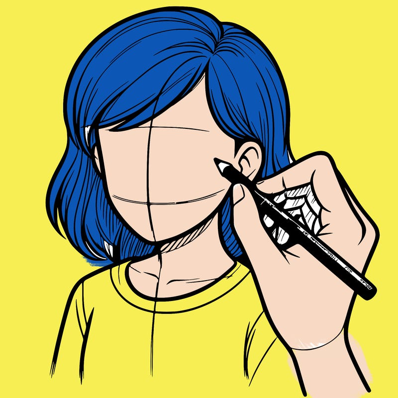 drawing a realistic person
