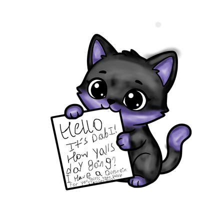 a small cat with a blank sheet of paper in its hand. the cat is sooooooo cute!