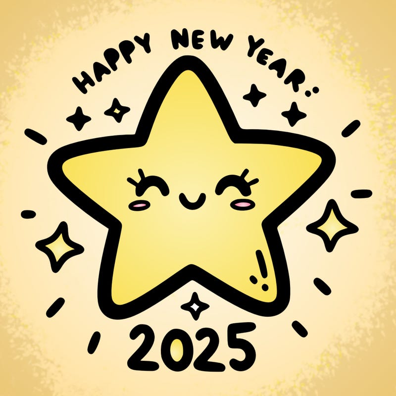 happy new year 2025 star wish