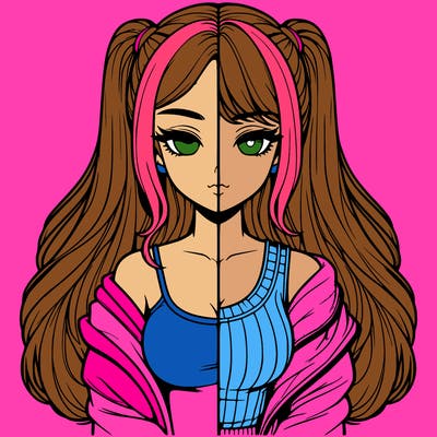 realistic girl split