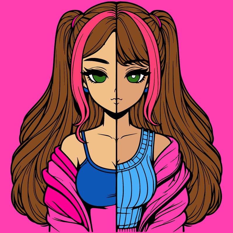 realistic girl split