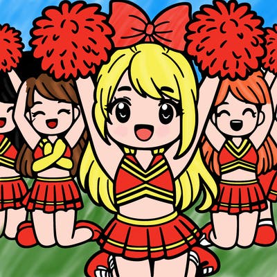 cheerleader cheering