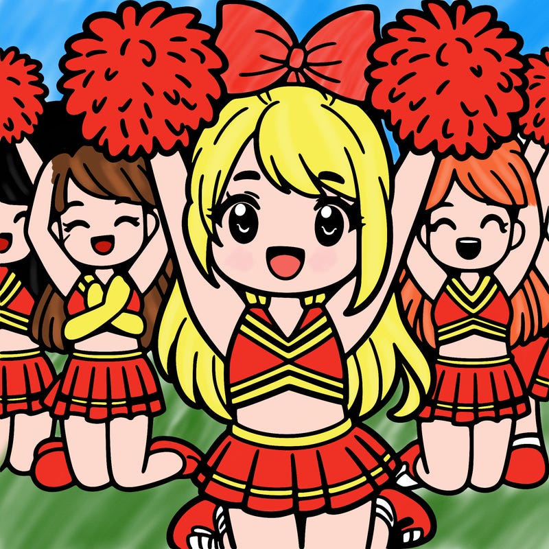 cheerleader cheering