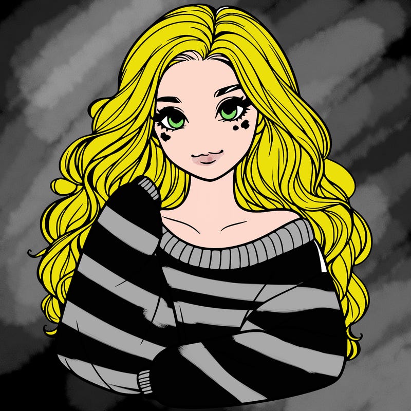 a beautiful girl in a big sweatshirt