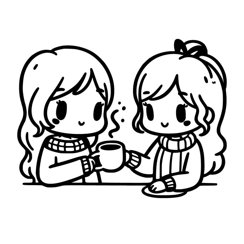 girl drinking coffee