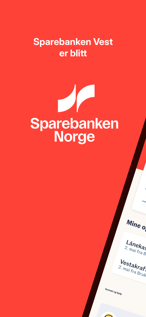 Sparebanken Norge Mobilbank - Sparebanken Norge Mobilbank splash screen with company logo on red background