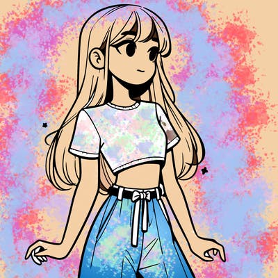 girl in a cute crop top