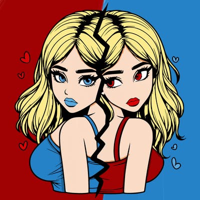 realistic girl split