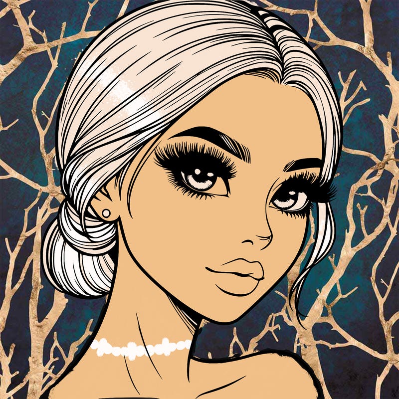 realistic girl with lashes