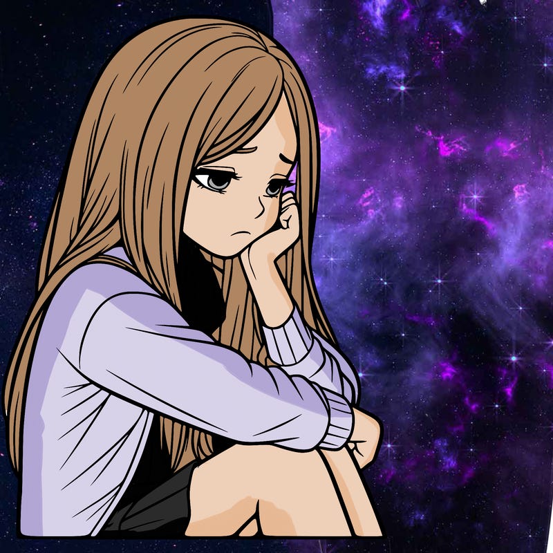 a realistic girl with depression