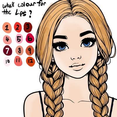 realistic girl with braids