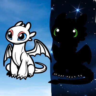 toothless and light fruy