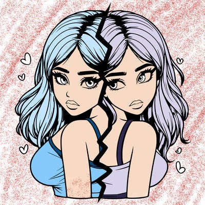 realistic girl split