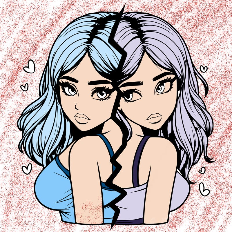 realistic girl split