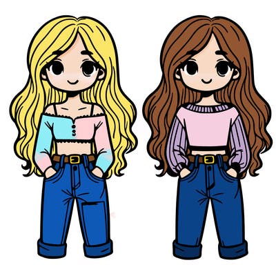 girl wearing jeans, a top, and a sweater around her waist