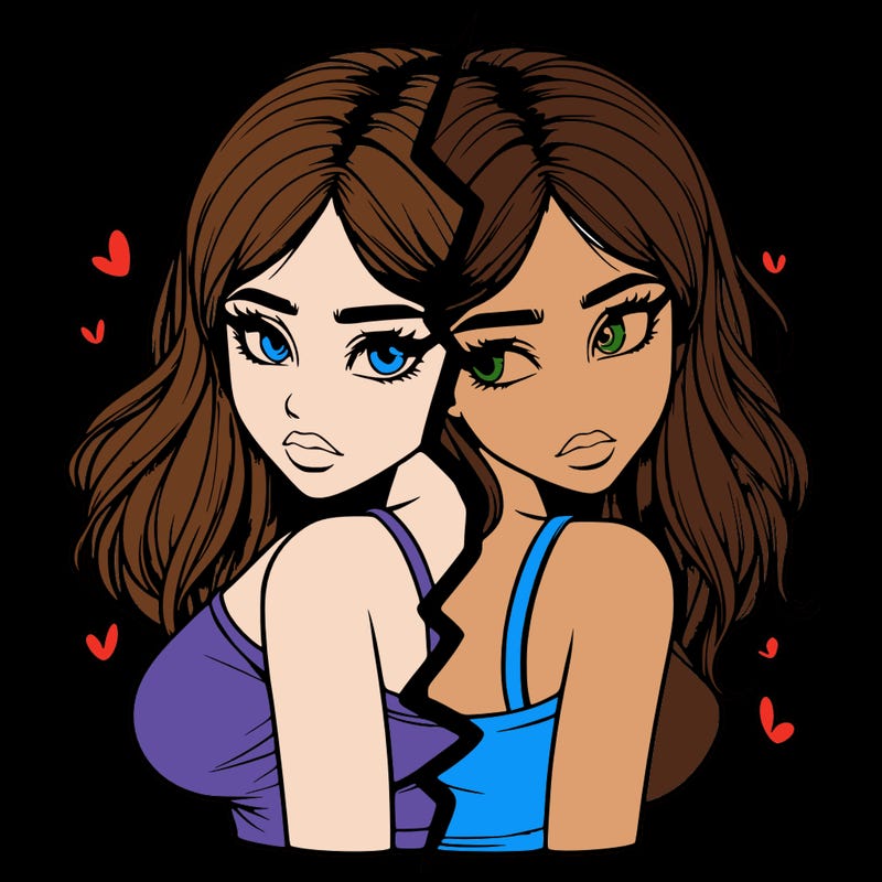 realistic girl split