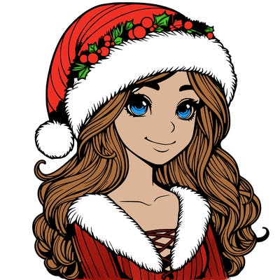 realistic christmas  girl